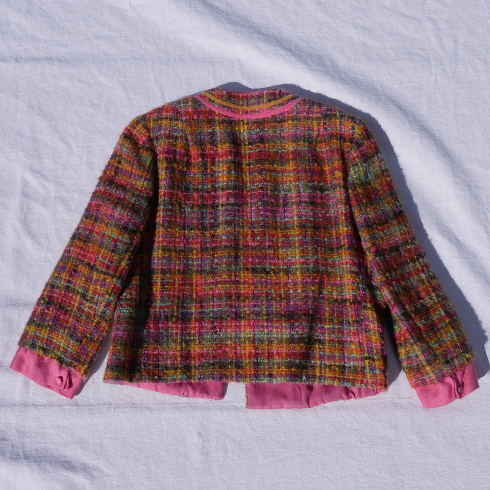 Gorgeous vintage 50s/60s Justin McCarty bespoke pastel tweed cropped jacket - Picture 5 of 8